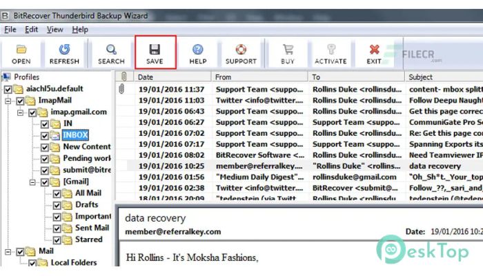 Download BitRecover Thunderbird Backup Wizard  6.3 Free Full Activated