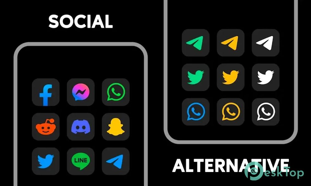 MiDark - Icon Pack 4.4 APK MOD フル無料ダウンロード