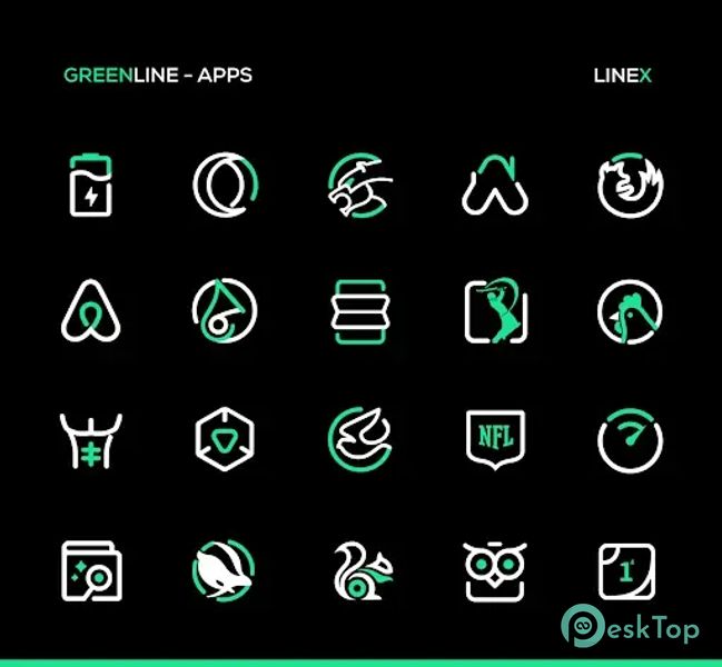 GreenLine Icon Pack - LineX 5.7 APK MOD フル無料ダウンロード