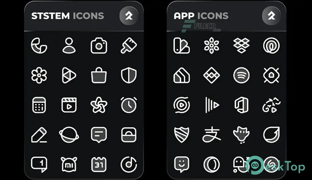 PHANTOM WHITE - Two tone icons