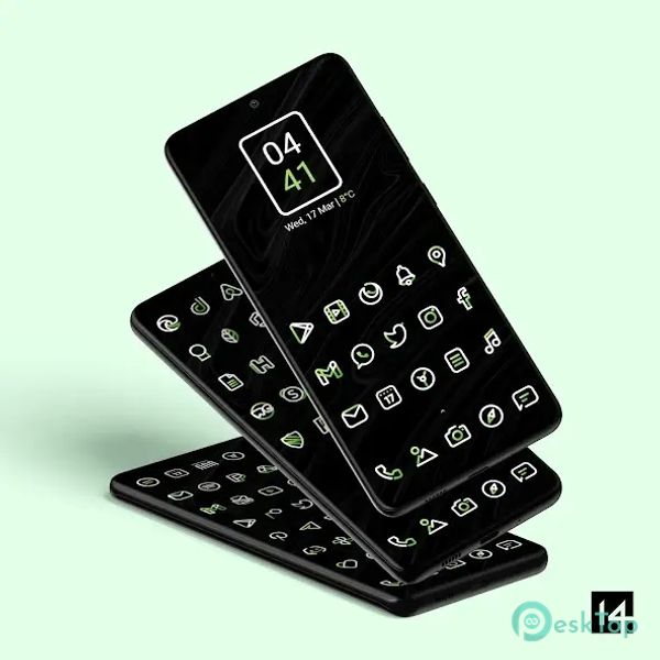 Aline Green: linear icon pack 1.9.9 APK MOD 完整免费下载