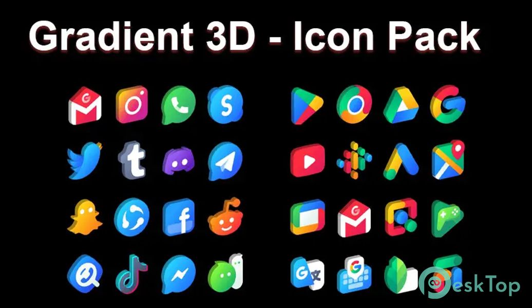 Gradient 3D – Icon Pack v1.1 APK MOD Полная бесплатная загрузка