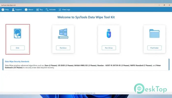 Descargar SysTools Data Wipe Software 1.0 Completo Activado Gratis