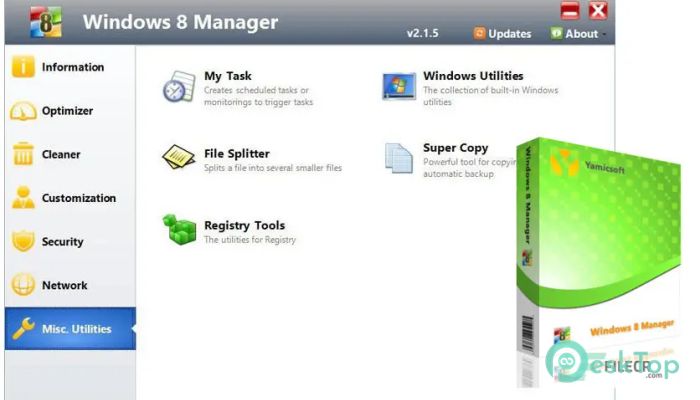 Yamicsoft Windows 8 Manager 2.2.8 Tam Sürüm Aktif Edilmiş Ücretsiz İndir