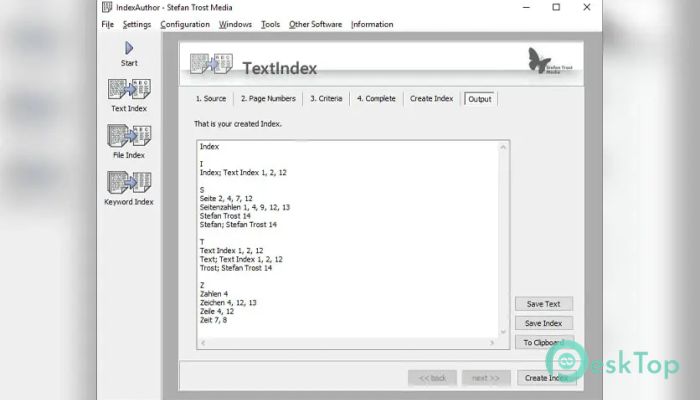 Stefan Trost IndexAuthor 1.0 完全アクティベート版を無料でダウンロード