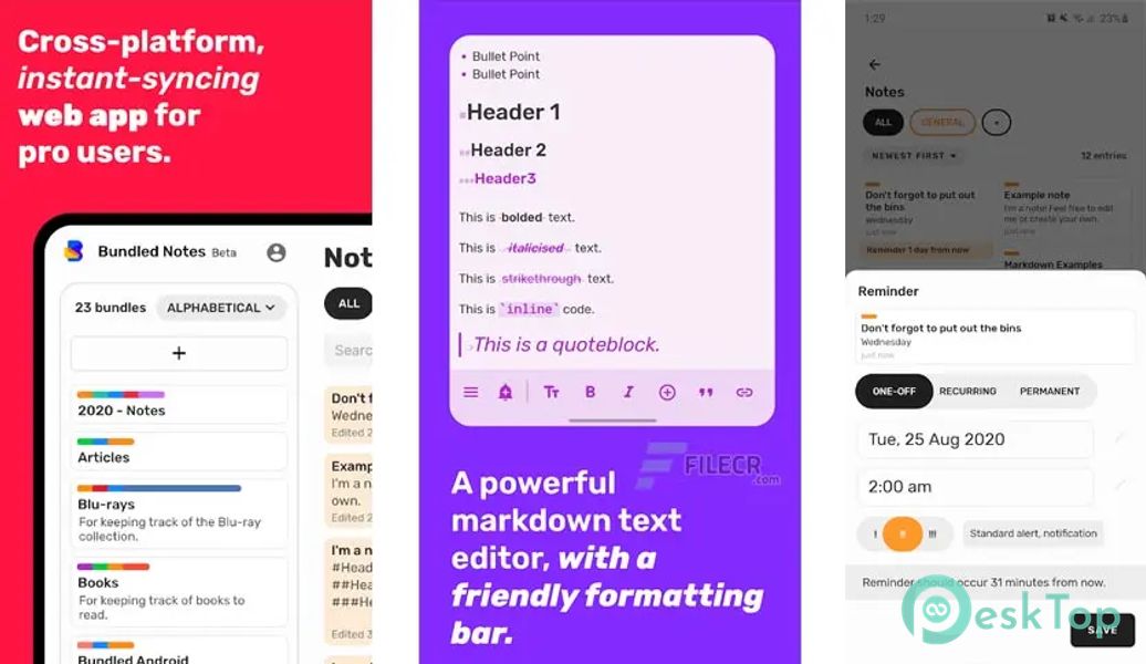 Bundled Notes - Lists, To-do 4.1.6-001 APK MOD Tam Ücretsiz İndir