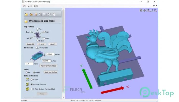 Vectric Cut3D  1.110 Tam Sürüm Aktif Edilmiş Ücretsiz İndir