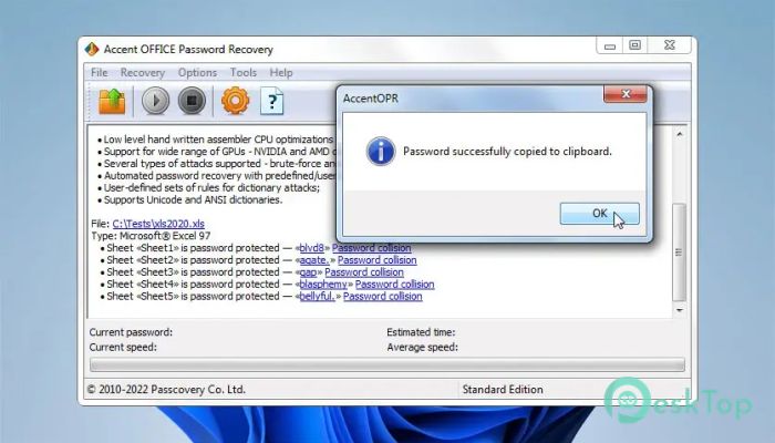 Accent EXCEL Password Recovery for Microsoft Excel