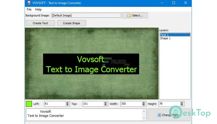 Скачать VovSoft Text to Image Converter  2.0 полная версия активирована бесплатно