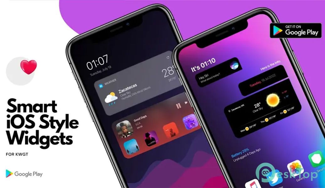 Smart iOS Style widgets v11.0 APK MOD Tam Ücretsiz İndir