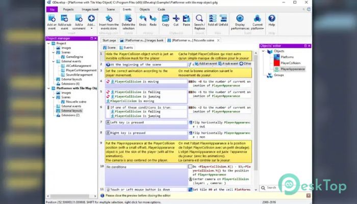 GDevelop 5.4.205  Tam Sürüm Aktif Edilmiş Ücretsiz İndir