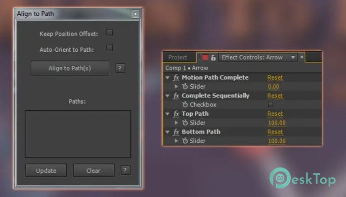 Download Aescripts Align To Path 1.8 for After Effects Free Full Activated