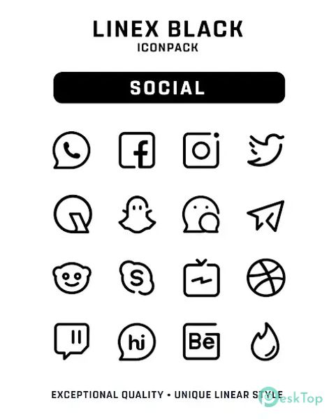 LineX Black Icon Pack 6.4 APK MOD Descarga gratuita completa