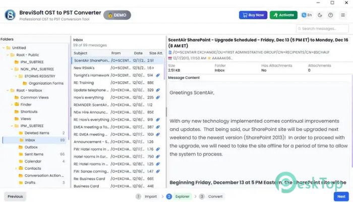 BreviSoft OST to PST Converter Tool