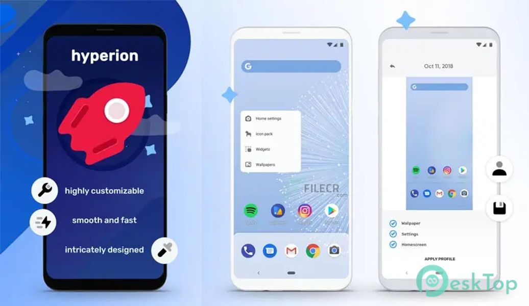 Hyperion launcher 2.1.14 APK MOD Tam Ücretsiz İndir