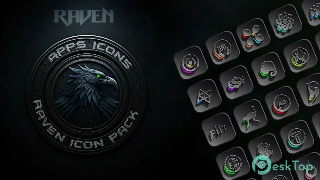 Raven Dark Icon Pack 1.1.5 APK MOD 完整免费下载