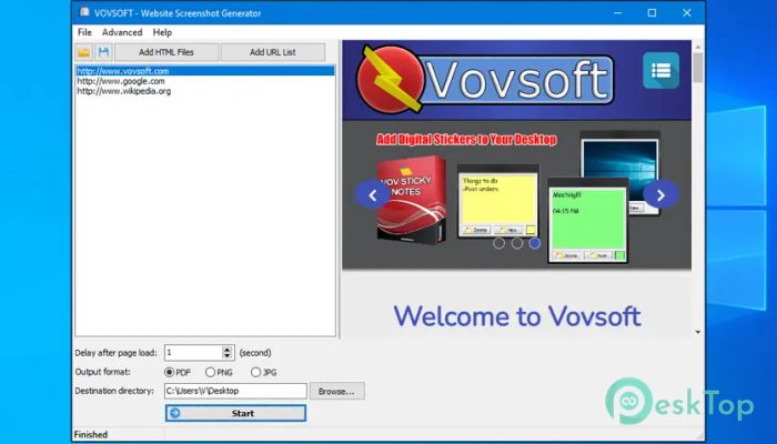 تحميل برنامج VovSoft Website Screenshot Generator 1.4.0 برابط مباشر
