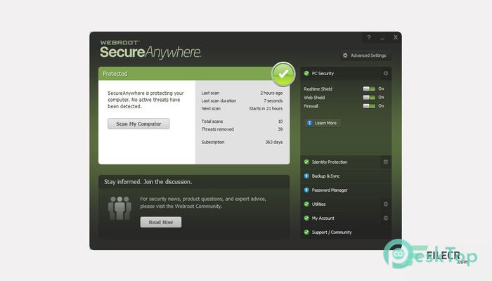 Скачать Webroot SecureAnywhere 9.0.21.18 полная версия активирована бесплатно