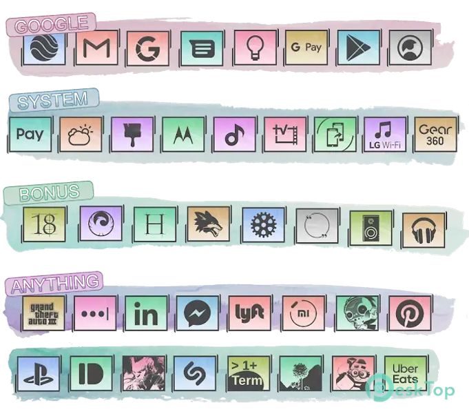 Télécharger Gin Icon Pack 226.0 APK MOD Gratuitement et Complet
