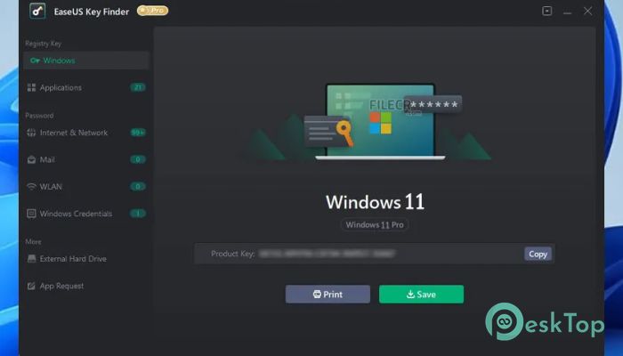 EaseUS Key Finder Pro 4.1.5 Tam Sürüm Aktif Edilmiş Ücretsiz İndir