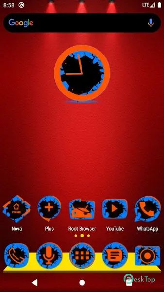 Cracked Blue Orange Icon Pack 11.2 APK MOD Tam Ücretsiz İndir