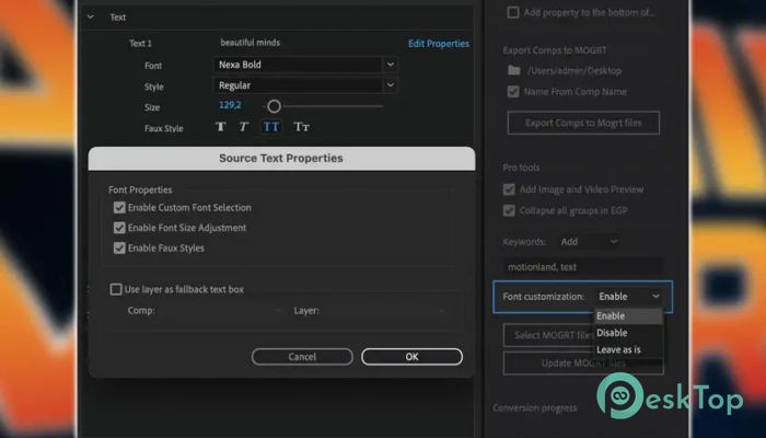 Descargar Aescripts Aep to Mogrt Pro  2.1.3 for After Effects Completo Activado Gratis