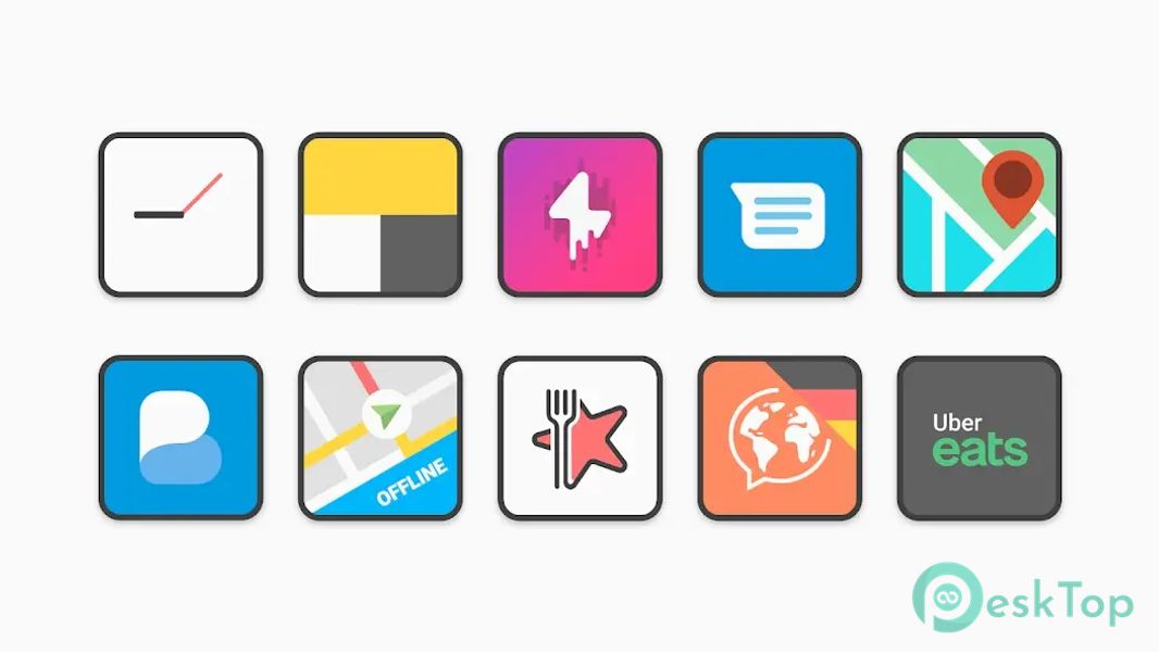Flat Square - Icon Pack 9.8 APK MOD تحميل مجاني كامل
