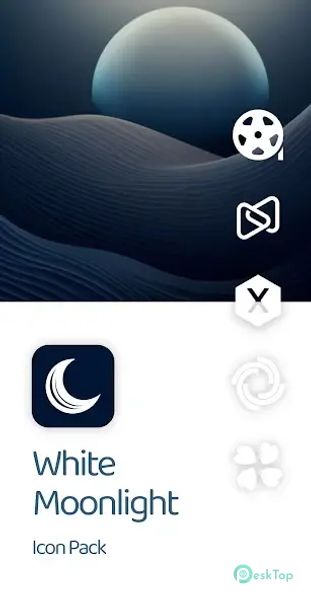Télécharger White Moonlight Icon Pack 5.1 APK MOD Gratuitement et Complet