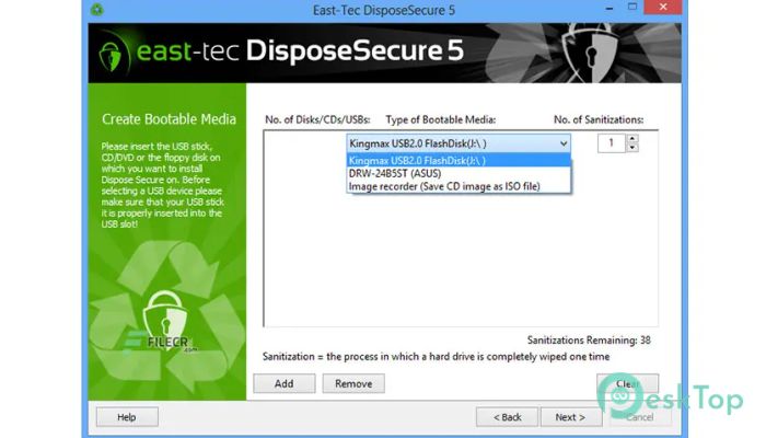 east-tec DisposeSecure 5.5.0.5688 Tam Sürüm Aktif Edilmiş Ücretsiz İndir