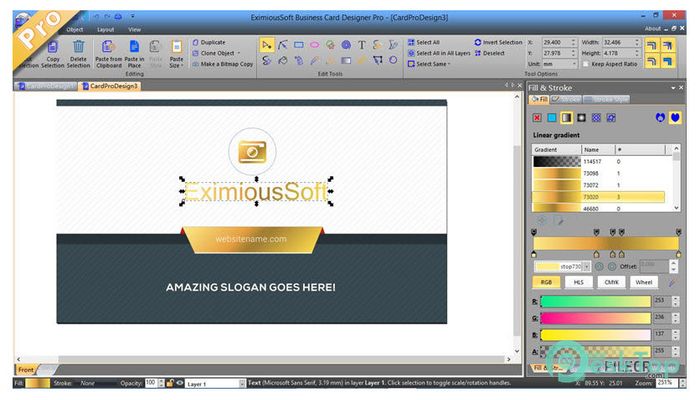 Download EximiousSoft Business Card Designer Pro 5.00 Free Full Activated