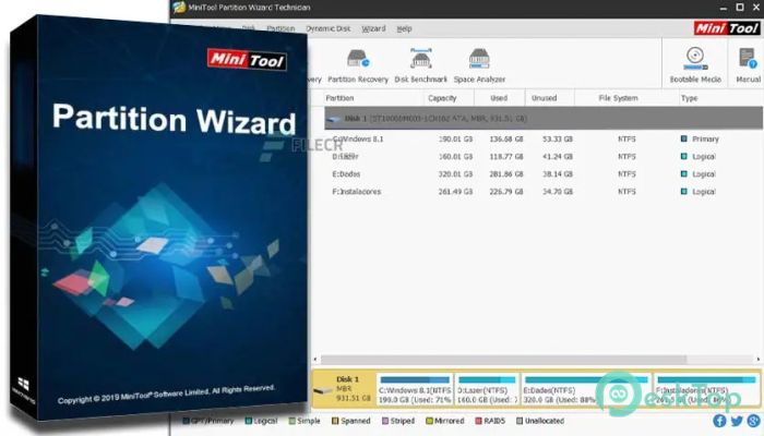 تحميل برنامج MiniTool Partition Wizard Technician  12.9.0 + WinPE برابط مباشر