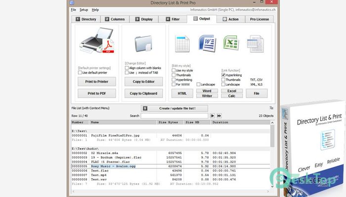 Download Directory List and Print Pro 4.31 Free Full Activated