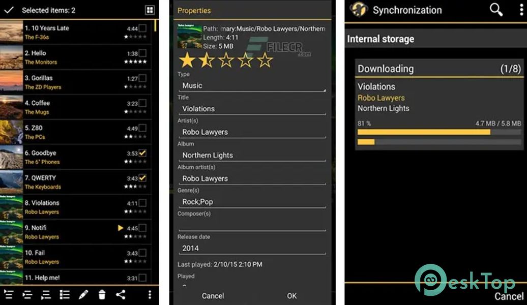MediaMonkey 2.1.2.1304 APK MOD تحميل مجاني كامل
