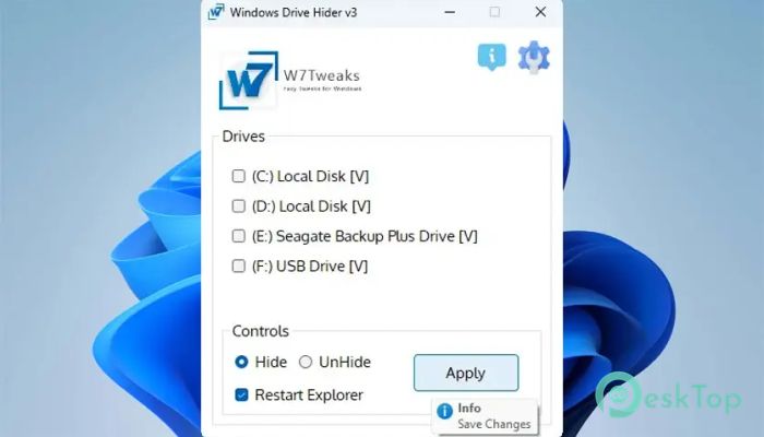 تحميل برنامج Windows Drive Hider 3.0 برابط مباشر