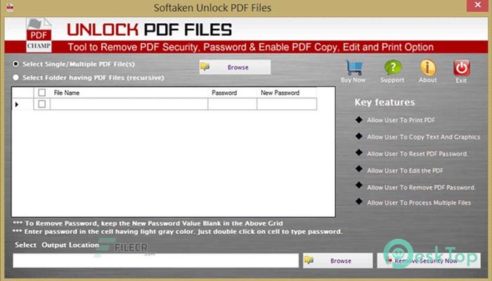 Softaken PDF Unlocker 1.0.0 完全アクティベート版を無料でダウンロード