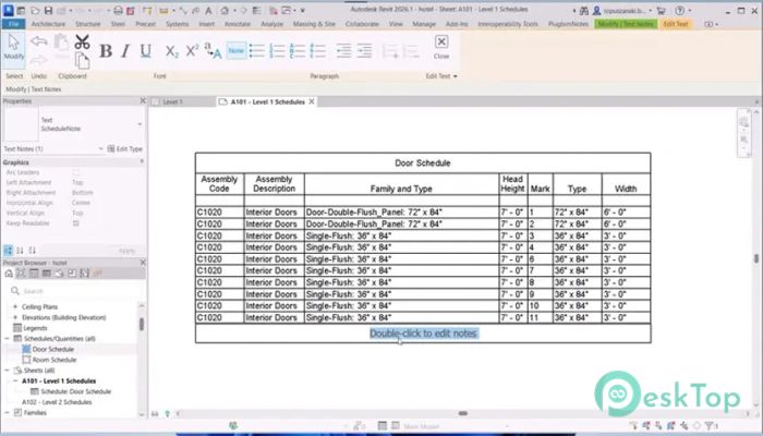 Скачать Plugbim PlugbimNotes – Notes for Schedules  1.0.0 полная версия активирована бесплатно