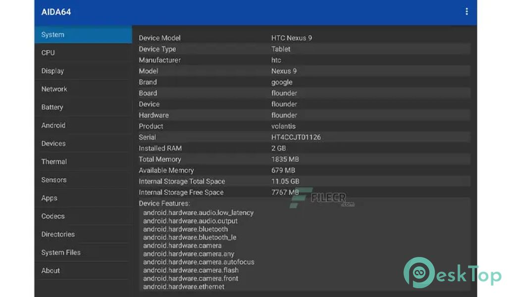 AIDA64 2.11 APK MOD تحميل مجاني كامل