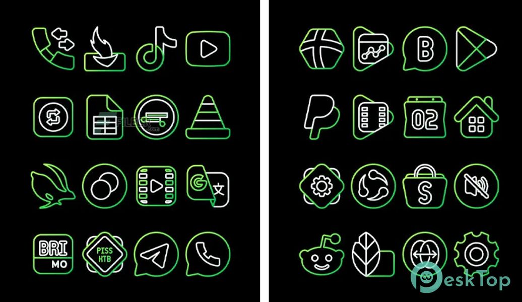Nambula Green – Lines Icon Pack