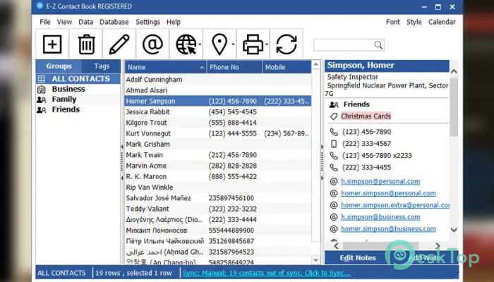 Download E-Z Contact Book 5.2.3.96 Free Full Activated