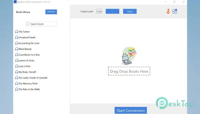 Epubor Chirp Converter 1.0 完全アクティベート版を無料でダウンロード