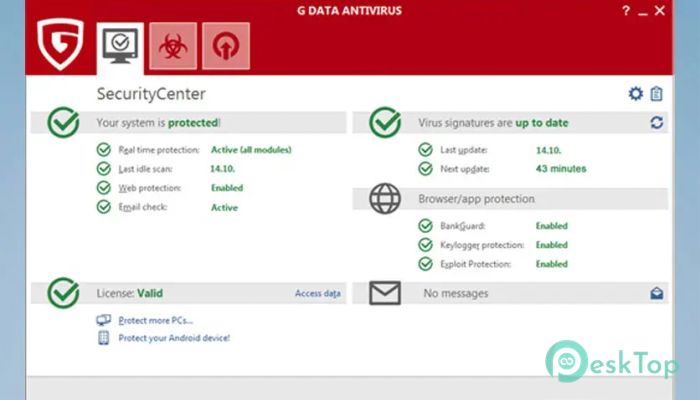 Скачать G DATA Antivirus 1.0 полная версия активирована бесплатно