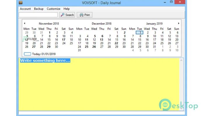 Download VovSoft Daily Journal  5.9 Free Full Activated