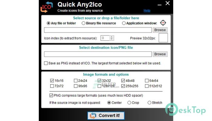 Quick Any2Ico 3.2.0.0 Tam Sürüm Aktif Edilmiş Ücretsiz İndir
