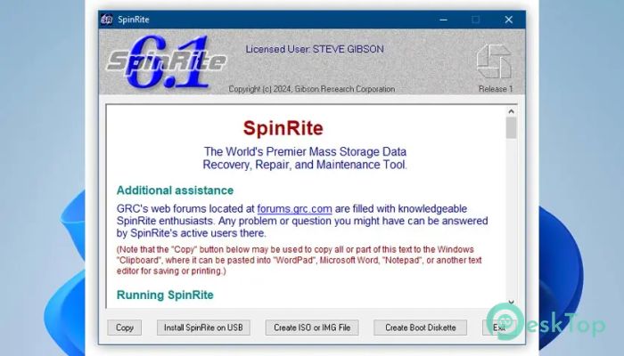 Скачать Gibson Research SpinRite 6.1 полная версия активирована бесплатно