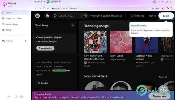 TopVox All Music Converter 1.0 Tam Sürüm Aktif Edilmiş Ücretsiz İndir
