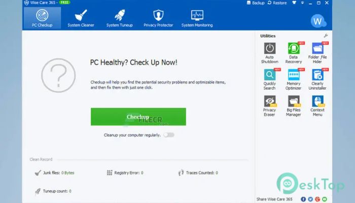 下载 Wise Care 365 Free 7.0.4.684 免费完整激活版