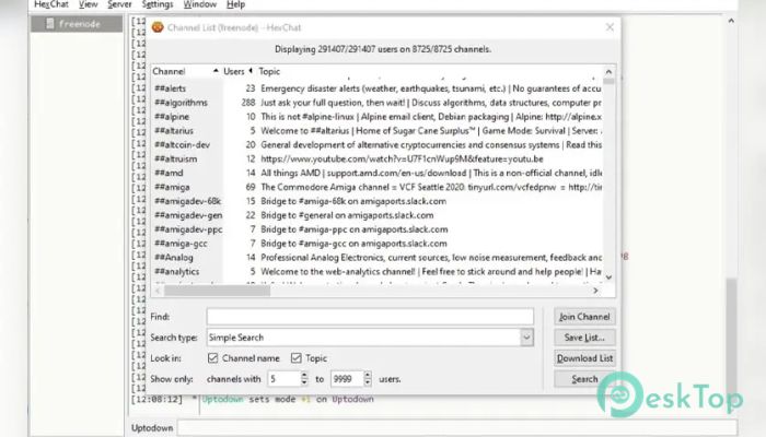 HexChat IRC Client 2.16.2 Tam Sürüm Aktif Edilmiş Ücretsiz İndir