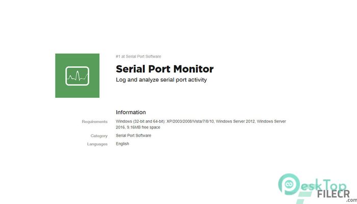 Eltima Serial Port Monitor Pro 7.0.342 Tam Sürüm Aktif Edilmiş Ücretsiz İndir