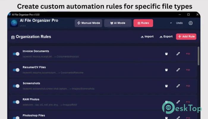 AI File Organizer Pro  1.1.0 Tam Sürüm Aktif Edilmiş Ücretsiz İndir