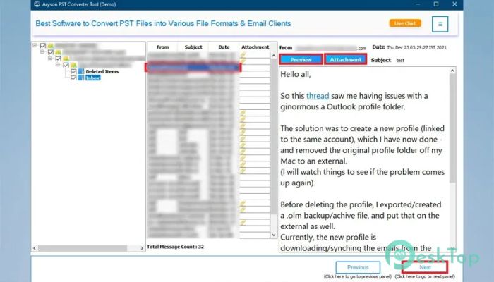 تحميل برنامج Aryson PST Converter 1.0 برابط مباشر